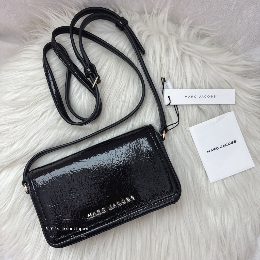 Nwt Marc Jacobs The Groove Smartphone Patent Leather Crossbody Black S030m01re21